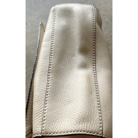 Kate Spade New York MAGNOLIA PARK LARGE LAUREL Tote Leather Bag Purse Cream - Picture 8 of 16